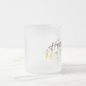 2022年の新年のデザイン、輝く手紙 フロストグラスマグカップ (中央)