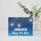 2022年の新年を迎える青花火花火大会 ポストカード (スタンド正面)