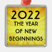 2022年の新年 メタルオーナメント (正面)