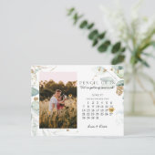 2022年の日付威厳があるの植物学的なエレガント金ゴールド ポストカード (スタンド正面)