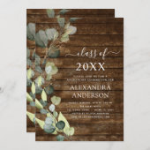 2022年の木材のユーカリ緑化卒業クラス 招待状 (正面/裏面)