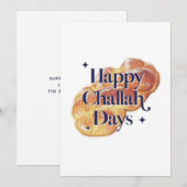 2022年の楽しいハヌカのチャラデイズ 水彩画 シーズンカード (正面/裏面)