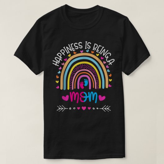 2022年の母の日、幸せは虹の母。 Tシャツ (デザイン正面)