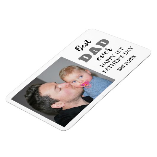 2022年の父の日の幸せ最高のなパパ写真 マグネット (左側)