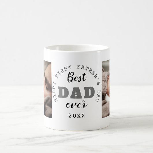 2022年の父の日、初めてのフォト最高のパパ コーヒーマグカップ (中央)