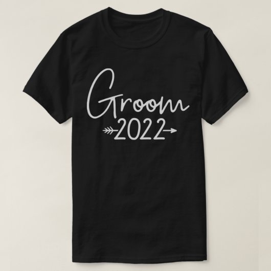 2022年の結婚式やバチェラーパーティーに最適なグルーム Tシャツ (デザイン正面)