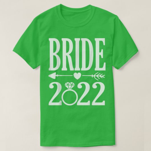 2022年の花嫁 2022年に結婚する かわいい結婚発表 Tシャツ (デザイン正面)