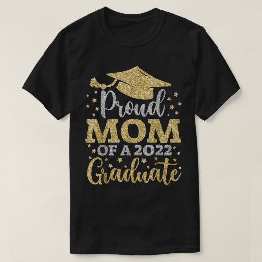 2022年の誇りを持ったGraduクラスのMom Senior 2022 Tシャツ (デザイン正面)