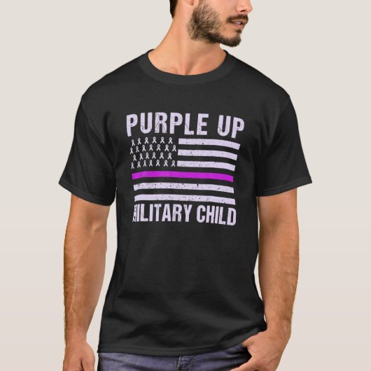 2022年の軍隊子の月Mil用に紫アップ Tシャツ (正面)