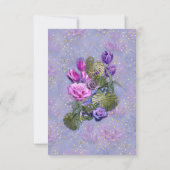 2022年の非常にペリブルーバイオレット色 出欠カード (裏面)