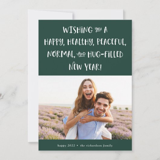 2022年の願い | フォレストグリーンの新年おめでとう シーズンカード (正面)