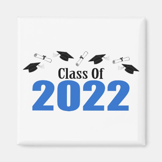 2022年のCapsとDiplomasのクラス（青） マグネット (正面)