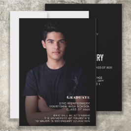 2022年のClass of 2022 Boy's Graduation Party Photo 招待状