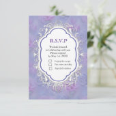 2022年のVery-Peri-blue-violetカラーRSVP 出欠カード (スタンド正面)