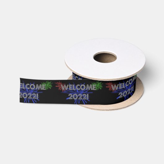 2022年を歓迎するサテンリボン サテンリボン (リール)