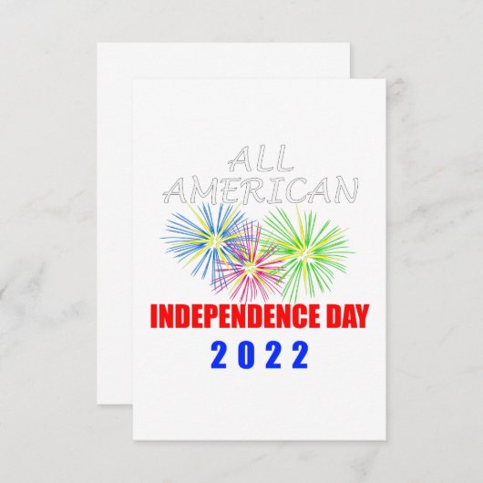 2022年アメリカ独立記念日 エンクロージャーカード (正面/裏面)