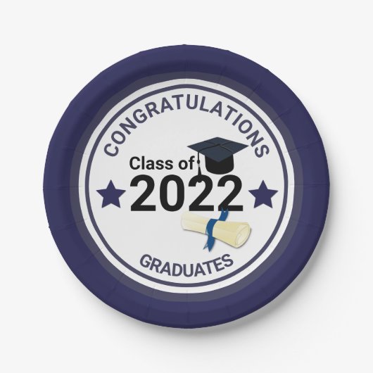 2022年エレガントの卒業 ペーパープレート (正面)