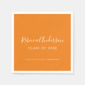 2022年オレンジ書道学級卒業 スタンダードカクテルナプキン (正面)