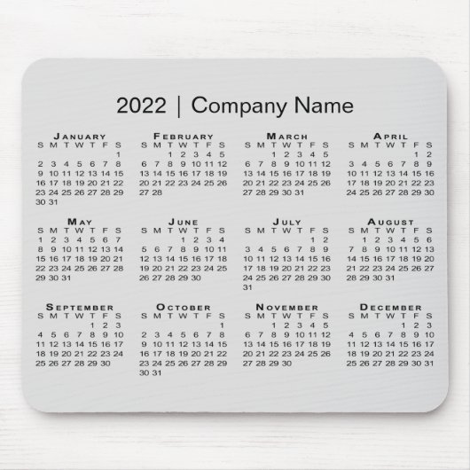 2022年カシンプルレンダー（会社名は灰色） マウスパッド (正面)