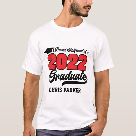 2022年カスタム卒Tシャツの誇りを持った・ガールフレンド Tシャツ (正面)