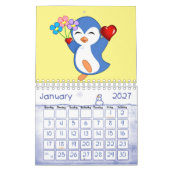 2022年カレンダペンギン恋 カレンダー (1月 2027)