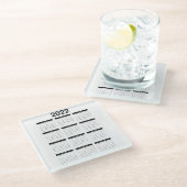 2022年カレンダースクエアコースター ガラスコースター (アングル)