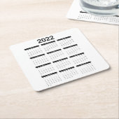 2022年カレンダースクエア紙コースター スクエアペーパーコースター (アングル)