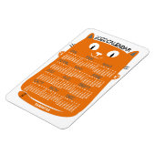 2022年カレンダーミッドセンチュリーオレンジキャット マグネット (左側)