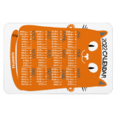 2022年カレンダーミッドセンチュリーオレンジキャット マグネット (横)