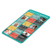 2022年カレンダー年モダン写真コラージュ月相 マグネット (左側)