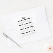 2022年カレンダー月額四角ステッカー スクエアシール (封筒)