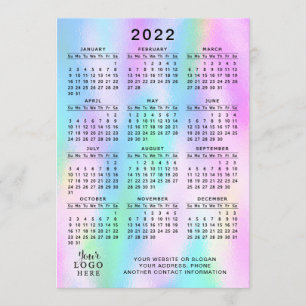 2022年カレンダー通年ホログラフィフェイクック プログラム