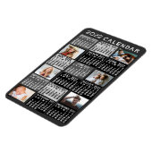 2022年カレンダー黒モダン色写真コラージュ マグネット (左側)