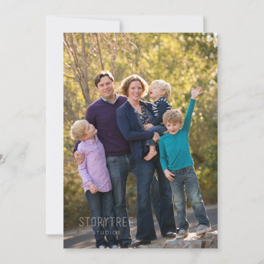 2022年カレンダー2カスタム枚の写真レッドハッピーニューイヤー シーズンカード (裏面)