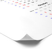 2022年カレンダー ポスター（日曜始まり） ポスター (角)