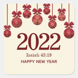 2022年キリスト教クリスマス新年おめでとう スクエアシール