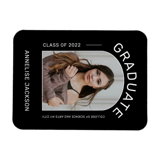 2022年クラスのミニマルシンプル主義の大学院写真 マグネット (横)