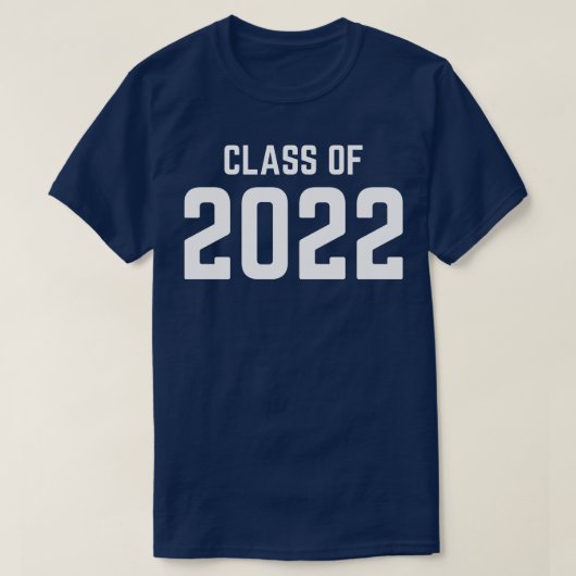 2022年クラスタイポグラフィシンプル白卒業2 Tシャツ (デザイン正面)