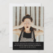 2022年クラス写真コラージュカスタム卒業式 案内状 (裏面)