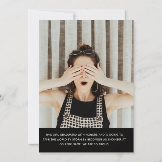 2022年クラス写真コラージュカスタム卒業式 案内状 (裏面)