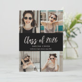 2022年クラス写真コラージュカスタム卒業式 案内状 (スタンド正面)
