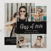 2022年クラス写真コラージュカスタム卒業式 案内状 (正面/裏面)