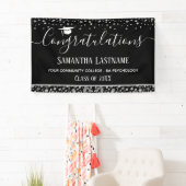 2022年クラス卒業シルバー紙吹雪バナー 横断幕 (インサイチュ)