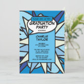 2022年クラス卒業パーティー漫画おもしろいブルー 招待状 (スタンド正面)
