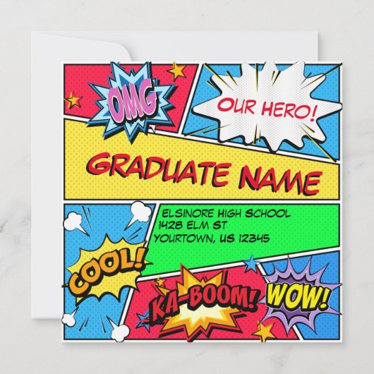 2022年クラス漫画書 招待状 (裏面)