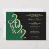 2022年クラス金ゴールドとグリーン 招待状 (正面)