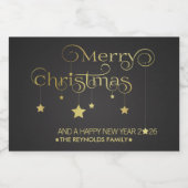 2022年ゴールドメリークリスマススターズ フードラベル (シングルラベル)