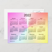 2022年サンギア シマー ミニ カレンダー（Janz） ポストカード (正面/裏面)