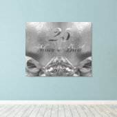 2022年シルバー結婚の25周年記念の両親 キャンバスプリント (インサイチュ (ウッドフロア))