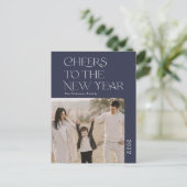 2022年シンプルの新年の家族写真の応援  シーズンポストカード (スタンド正面)